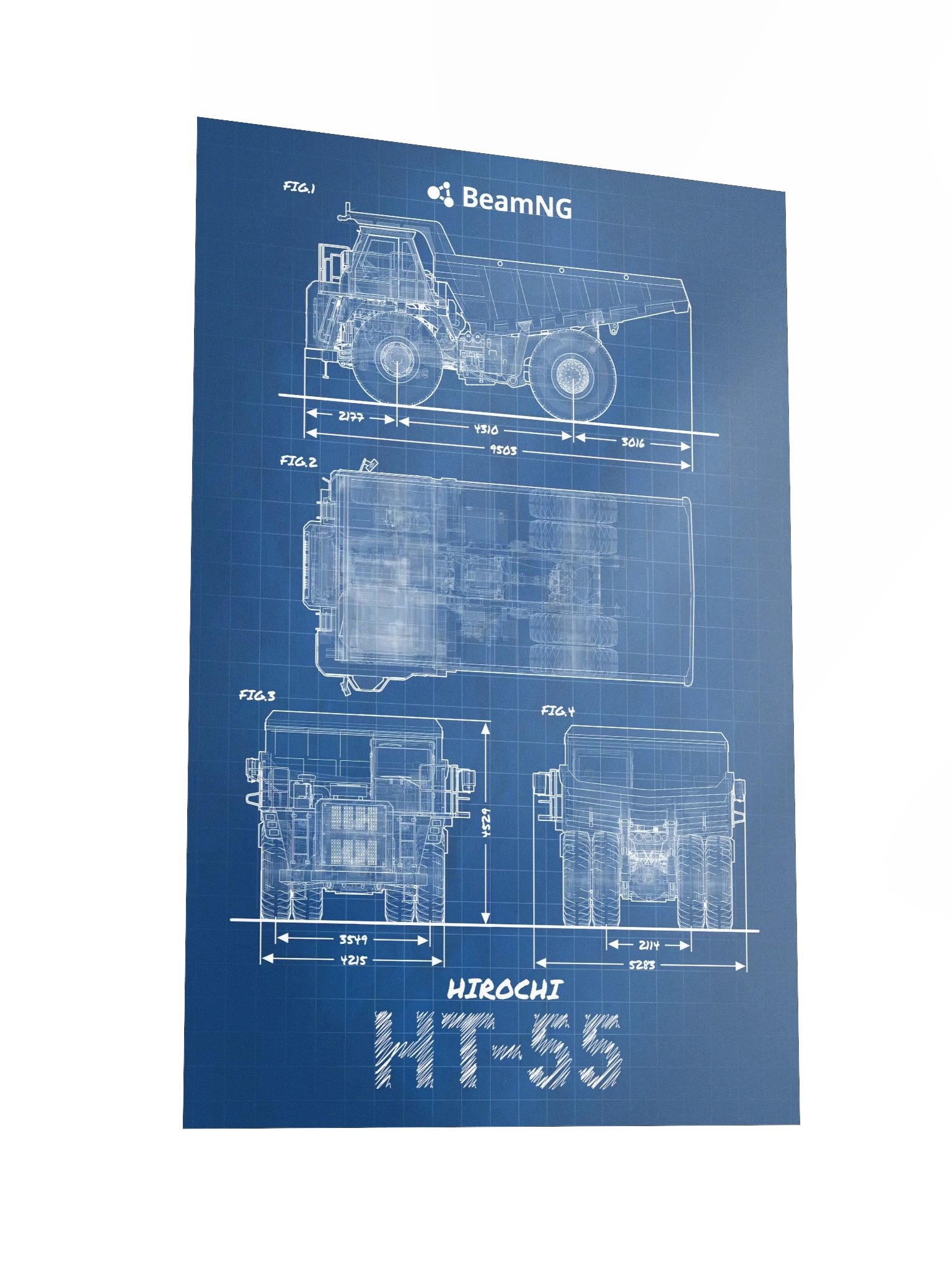 Hirochi HT-55 Blueprint Poster product image (2)