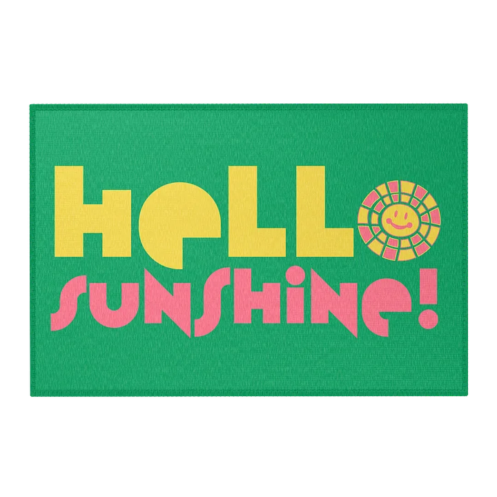 HELLO SUNSHINE! Bright and playful Area Rug-Green product image (1)