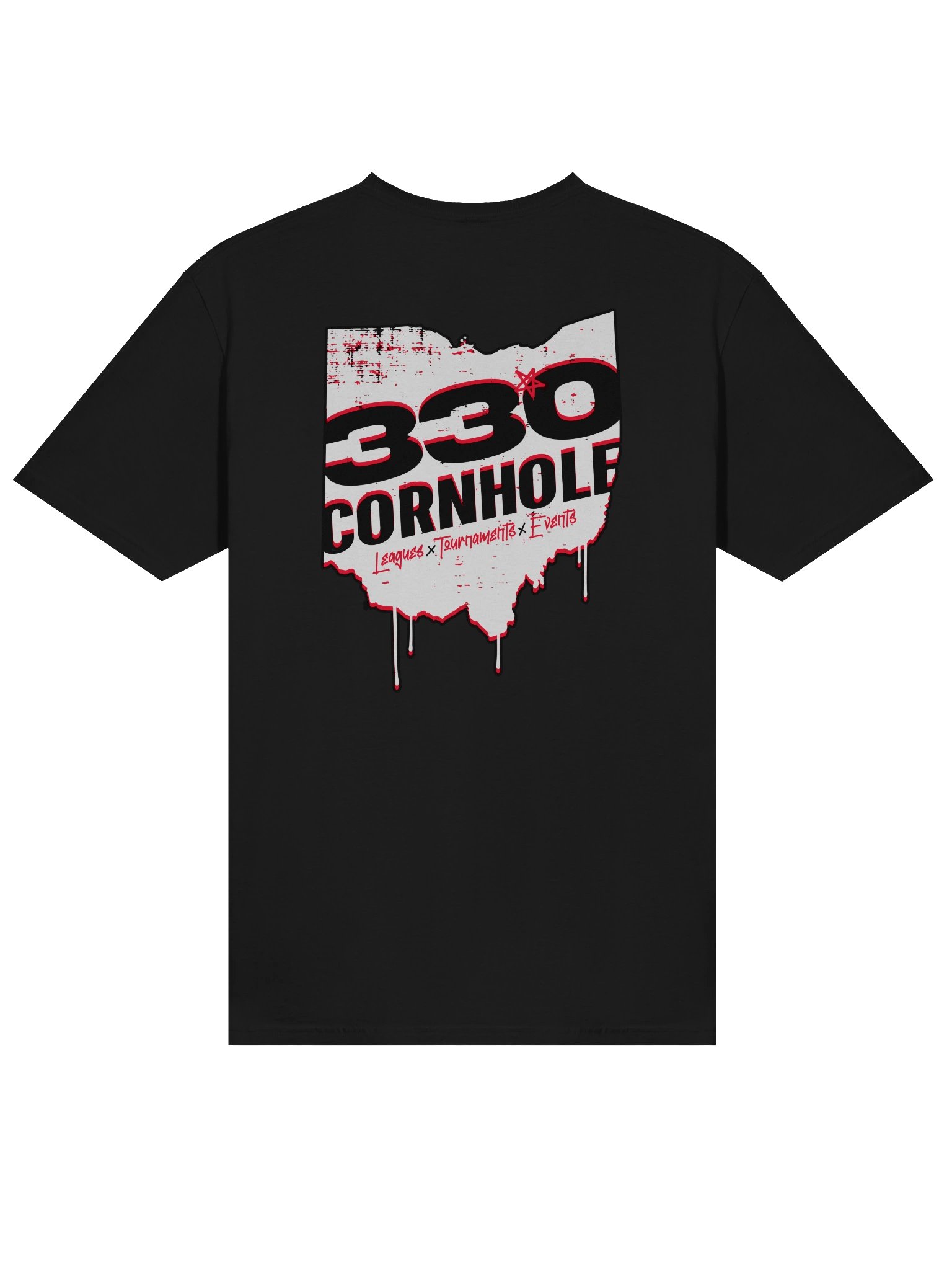 Gildan Softstyle 330 Cornhole Grunge State Outline T-Shirt - Back Logo product image (1)