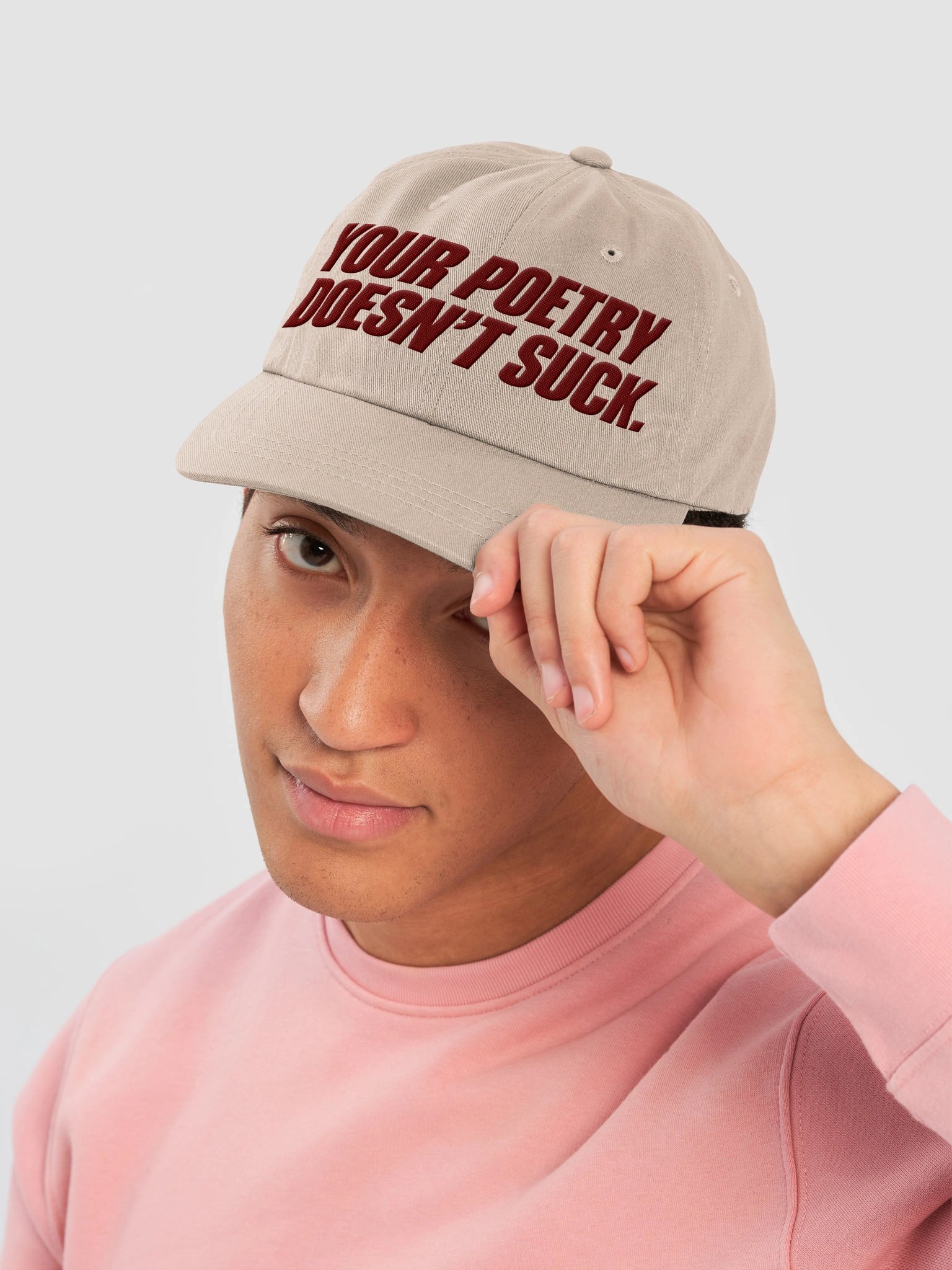 Your Poetry Doesn't Suck Dad Hat - Stone/Maroon product image (5)