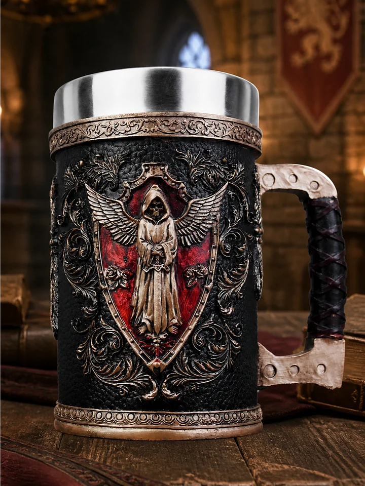 The Armored Kingdom Angel of Vengeance Mug-Gothic Design-Durable Resin-Collector Gift product image (1)