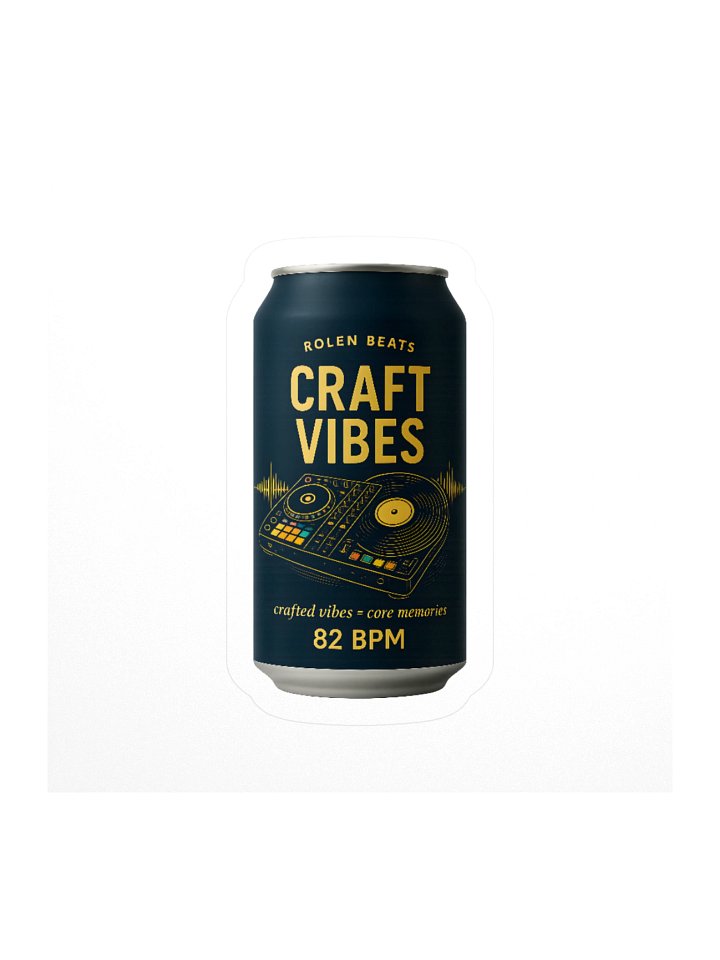 Rolen Beats Craft Vibes BPM Can Sticker product image (1)