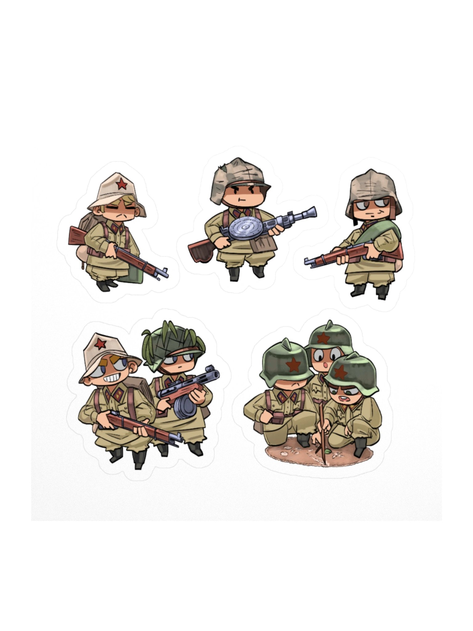 Soviet Chibi Stickers (Khalkhin Gol) product image (1)