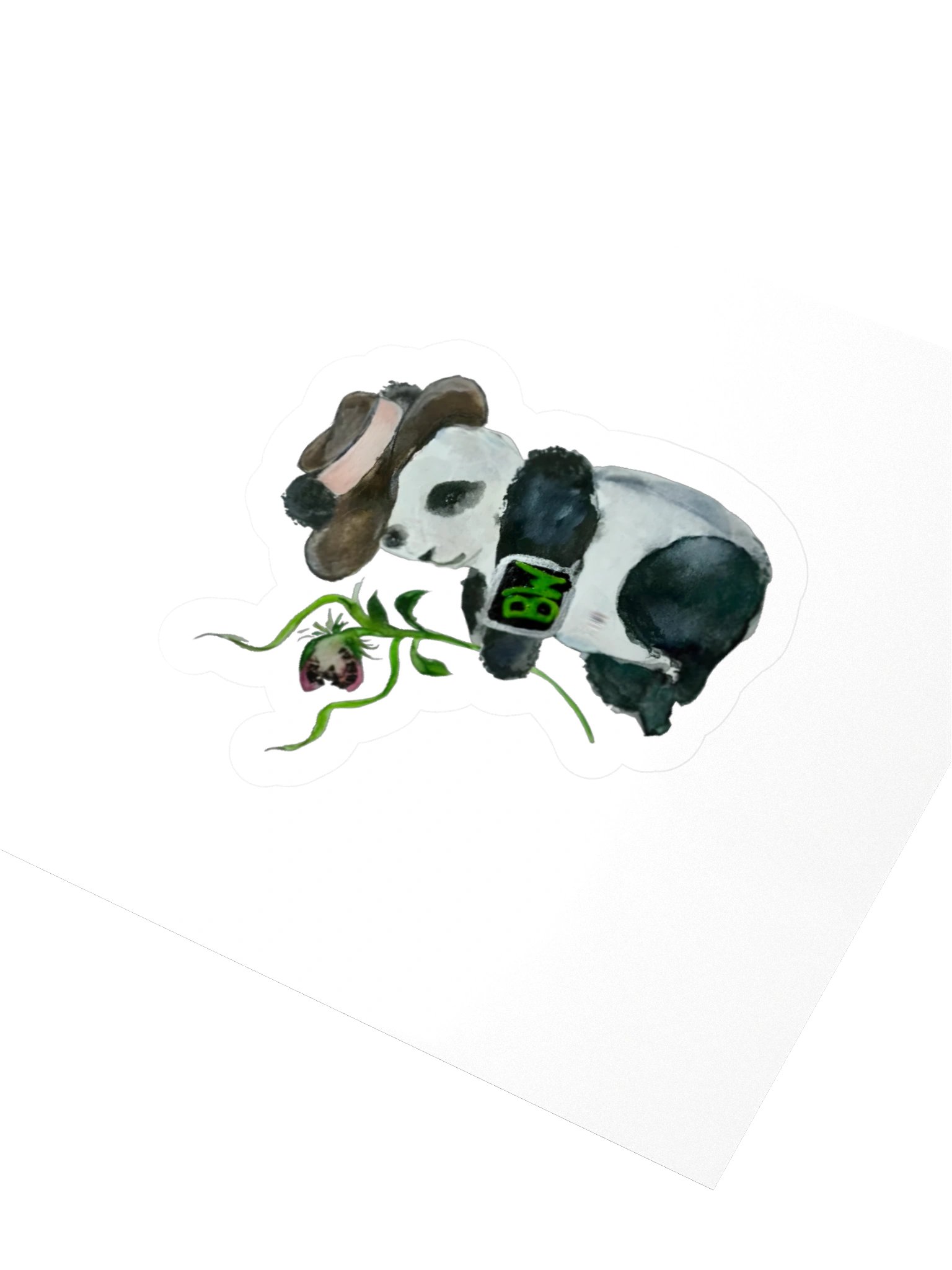 Bio Wagon Charity Panda Kiss Cut Sticker product image (9)