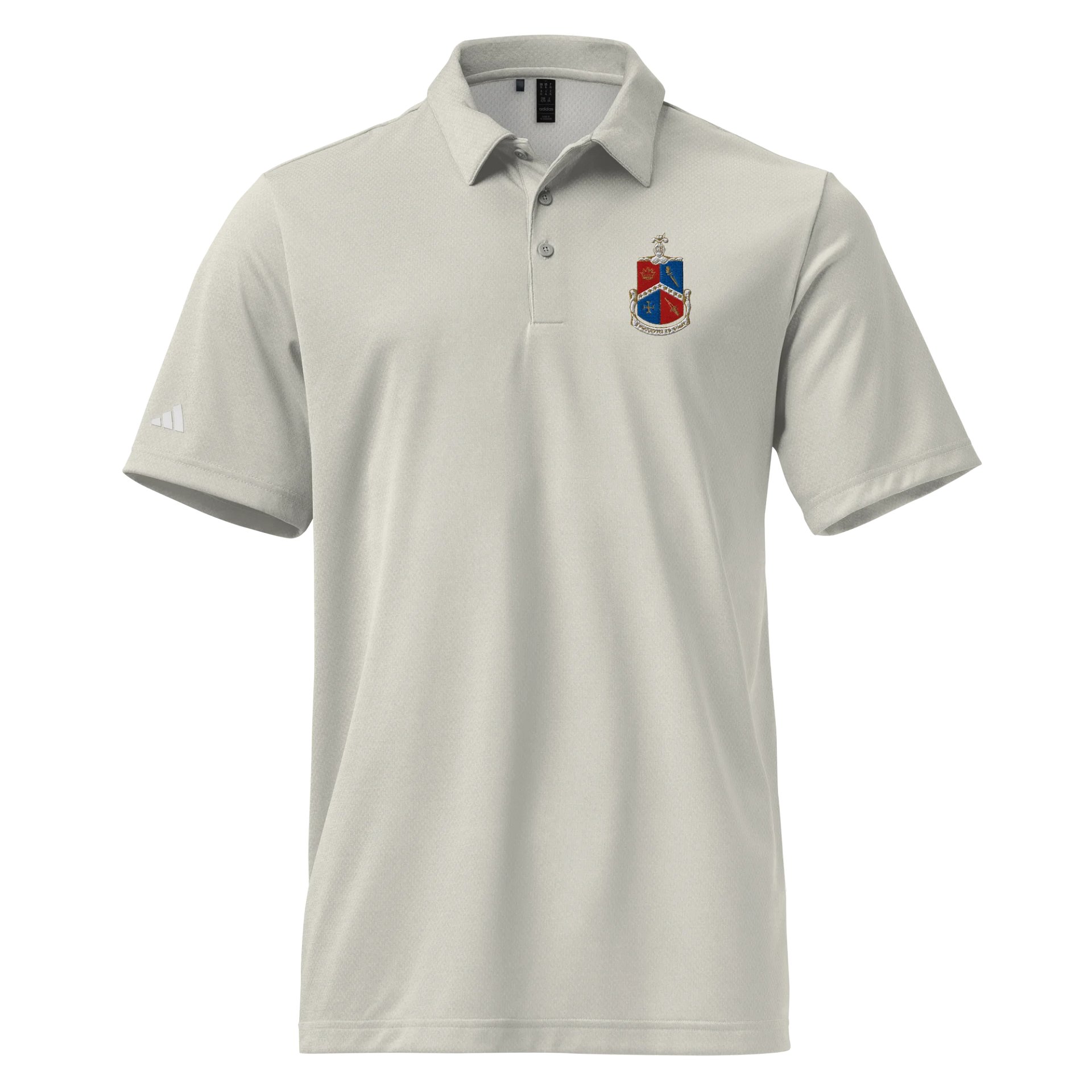 Alpha Delta Gamma Crest Space Dyed Polo by Adidas product image (1)