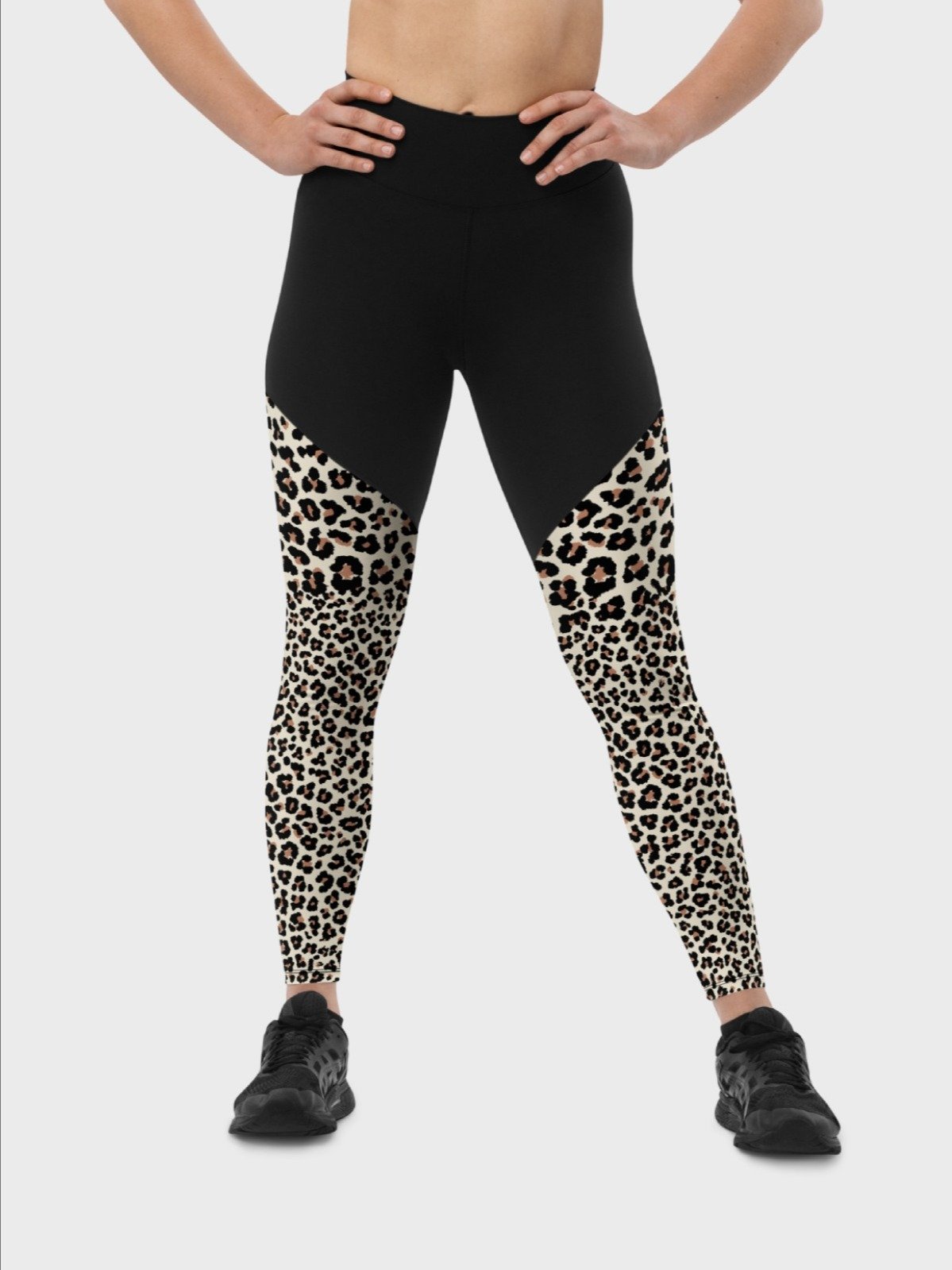 High-Intensity Workout Leggings "Abstract Animal Leopard Skin Fur Pattern" product image (1)