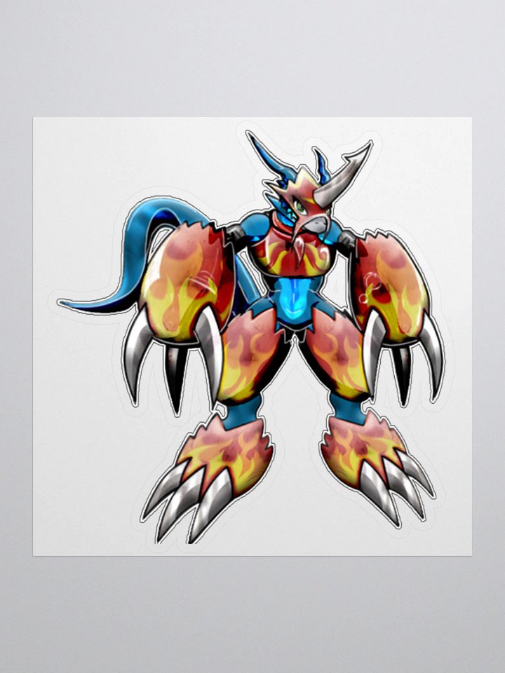 Flamedra Grid Kiss Cut Sticker product image (1)