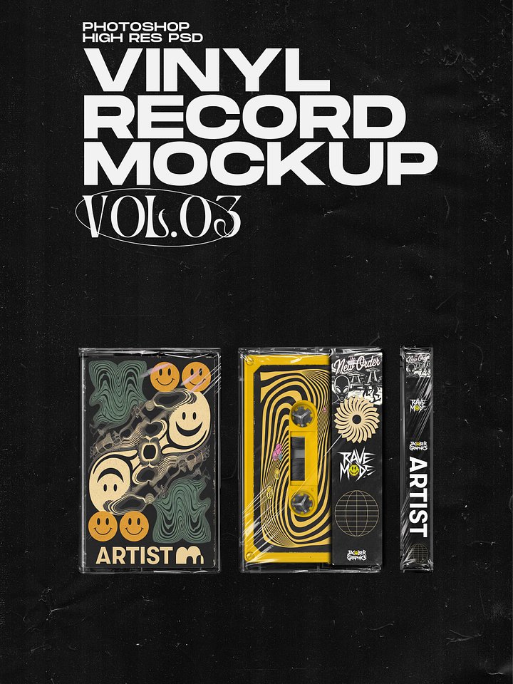 Cassette Tape Mockup Vol.3 product image (1)