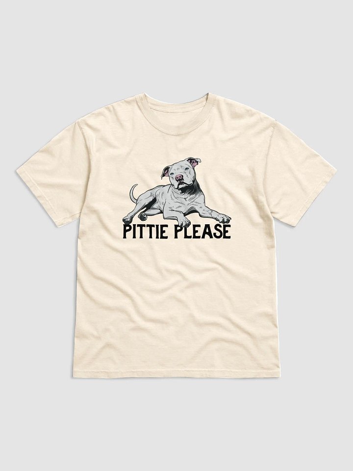 Pittie Please T-Shirt of a Pitbull (White) | Funny T-Shirt for Pittie, Staffordshire, and Bully Owners product image (1)