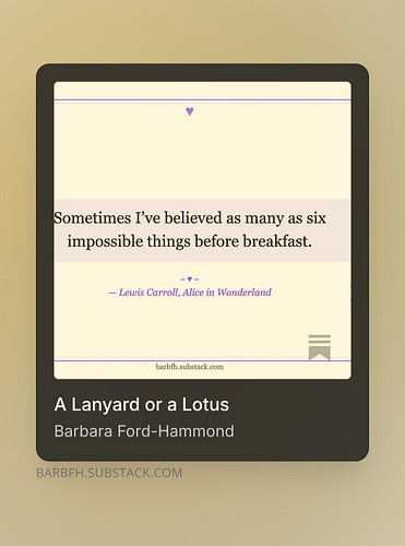 Are you living in a combination world, or strictly one or the other?

Sharing my latest Substack:
A Lanyard or a Lotus
as the...