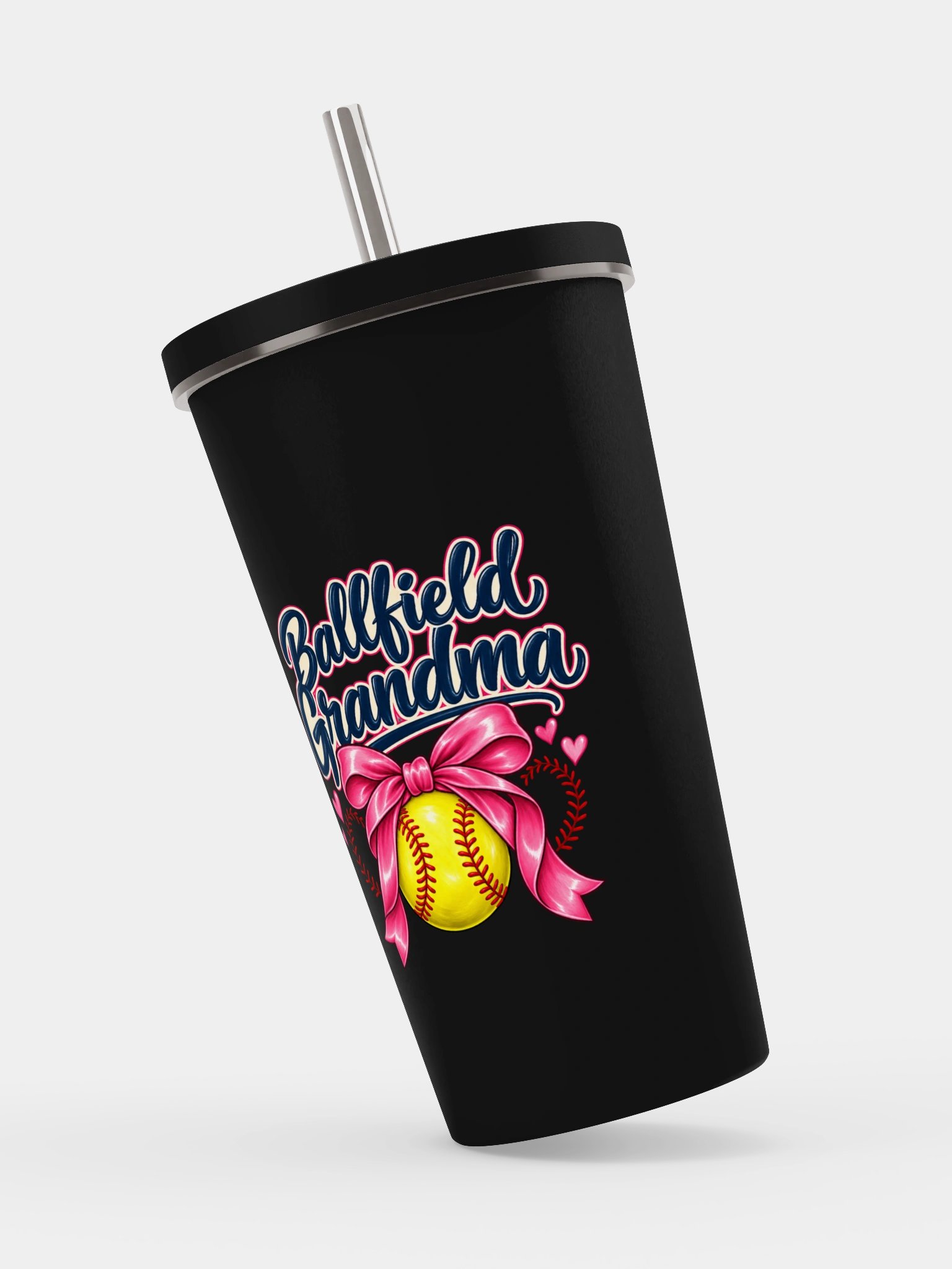 Ballfield Grandma Tumbler | Insulated Cup with Straw product image (3)