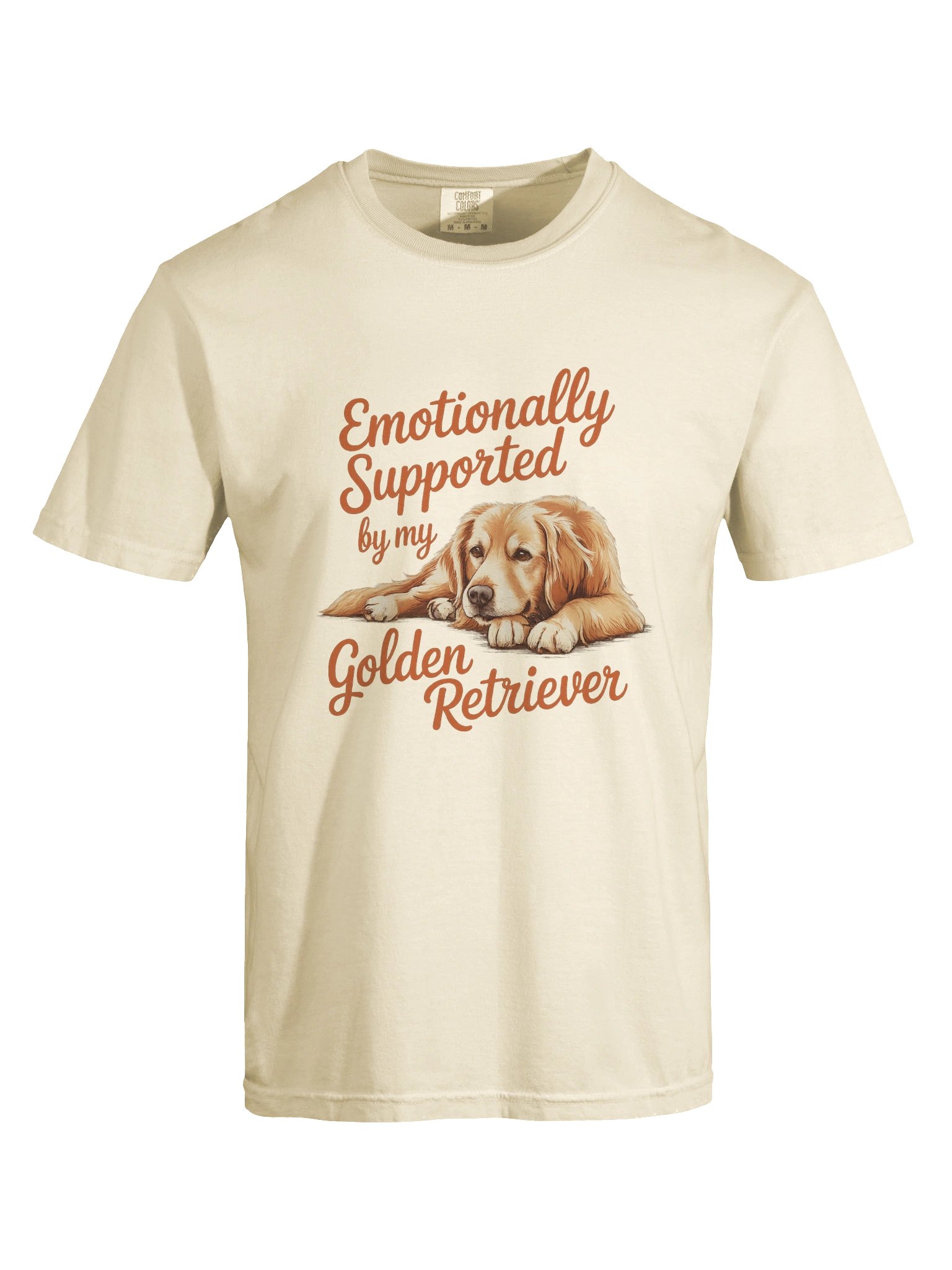 Golden Retriever Emotional Support Dog Shirt – Comfort Colors 1717 Dog Lover Tee product image (4)