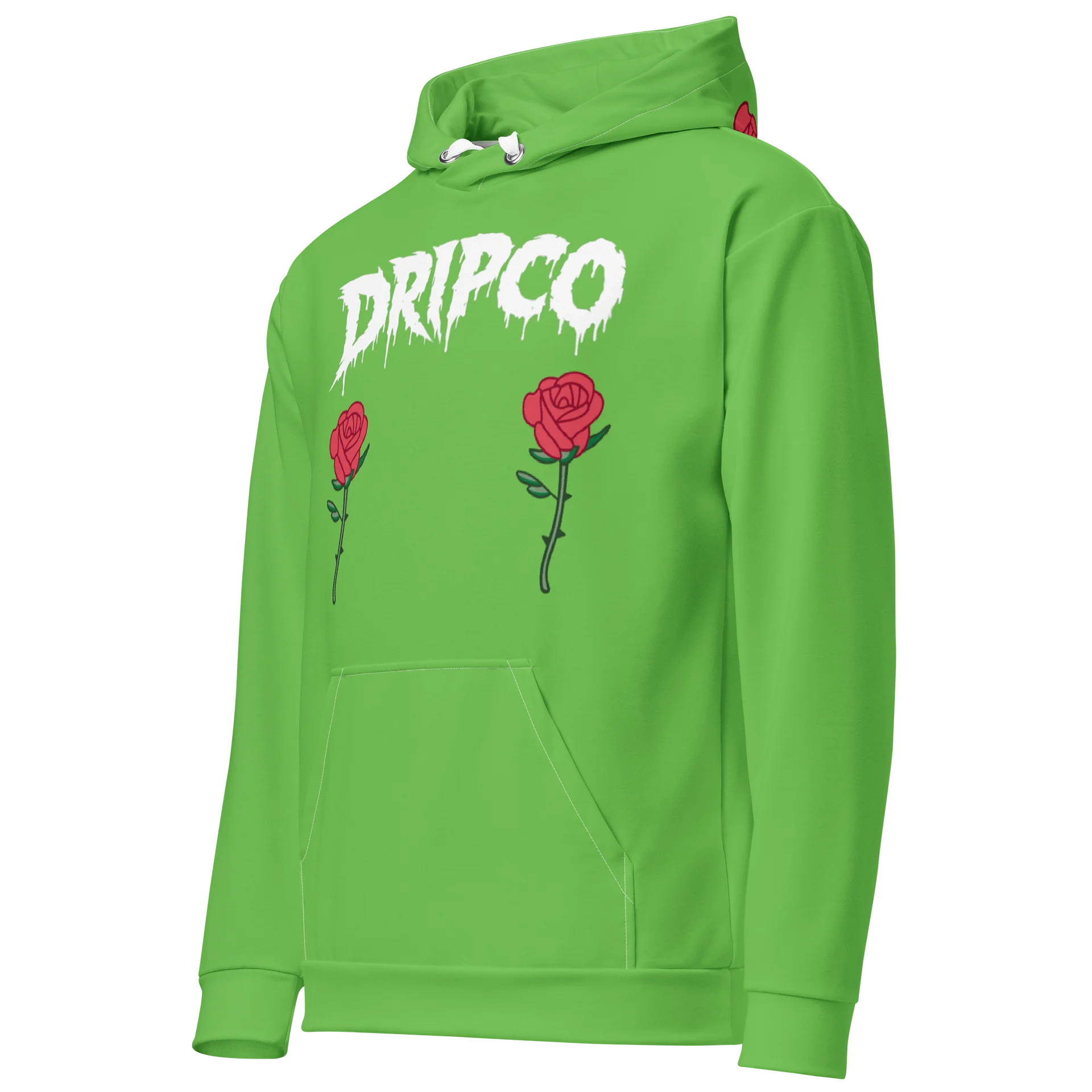 DRIPCO Green Drip Rose Hoodie product image (3)