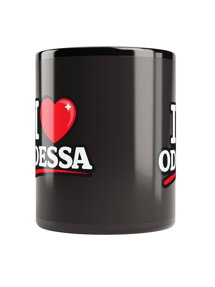 Кружка чёрная «I Love ODESSA» | ODESSAMAMA product image (3)