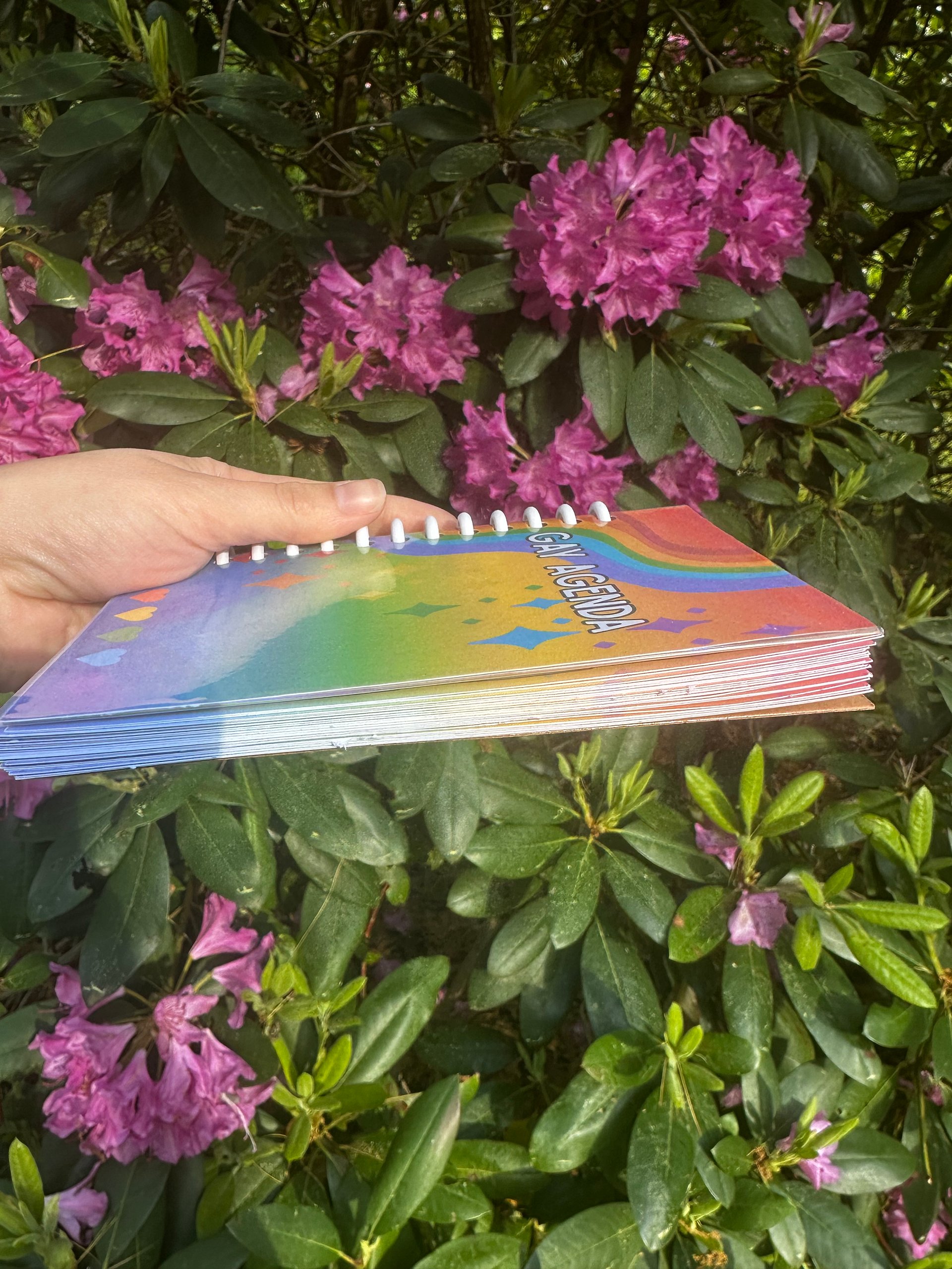 Gay Agenda Holographic Rainbow Pride Spiral Notebook product image (4)