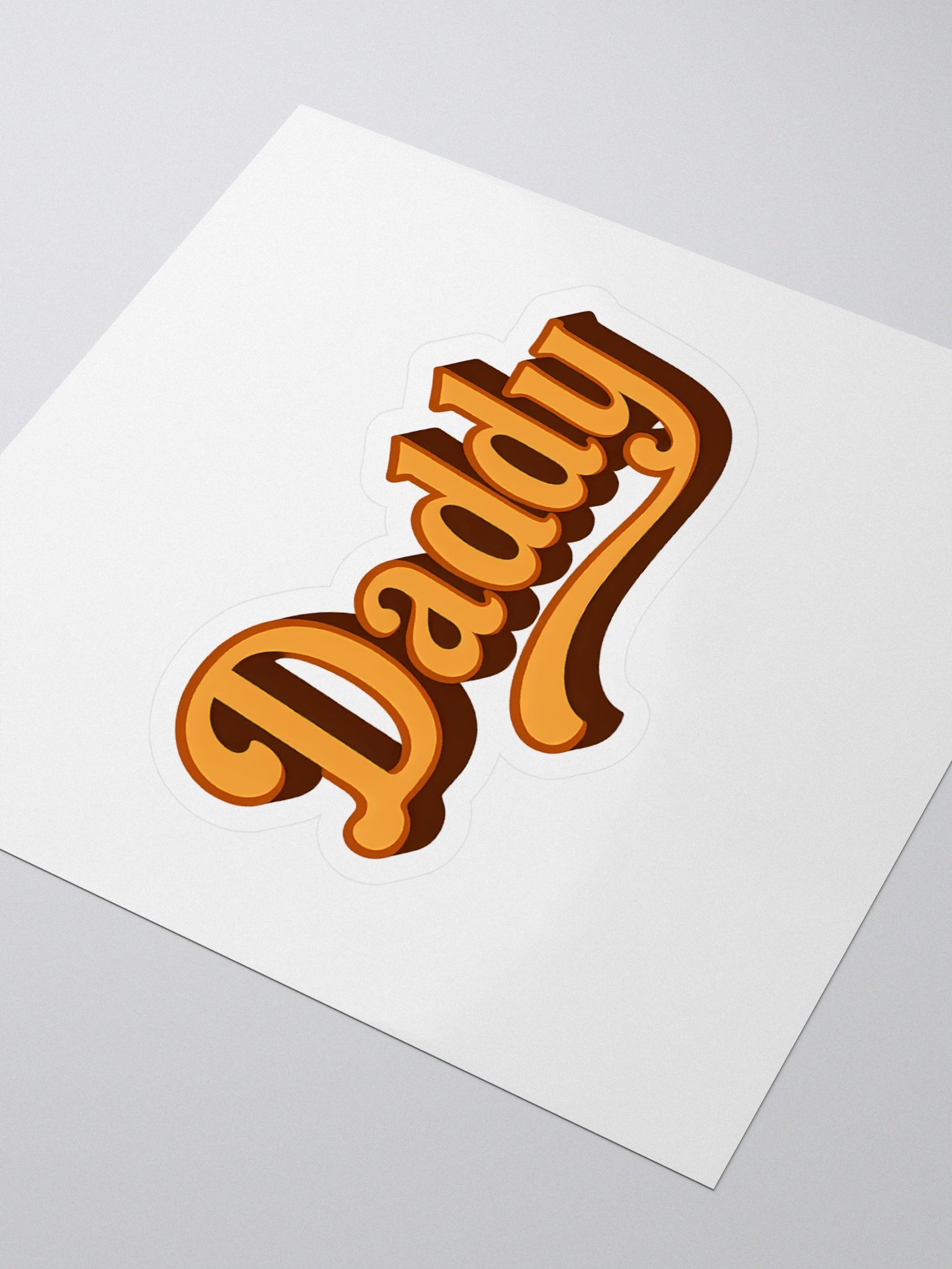 Retro Daddy Typography Design - Vintage Bold Script Style Sticker product image (3)
