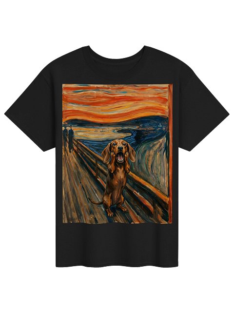 The Scream Dachshund Tee