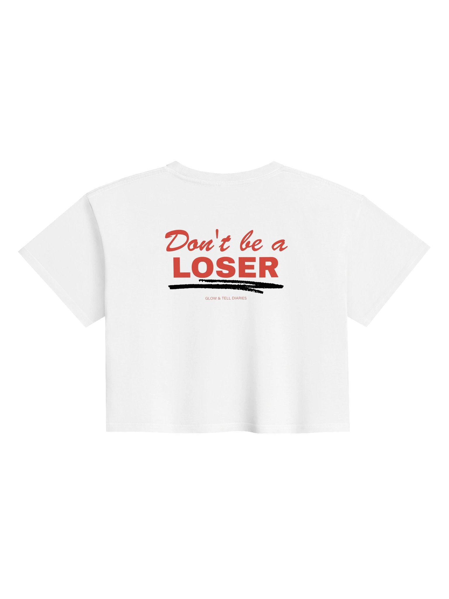 Don't be a LOSER white crop top product image (2)