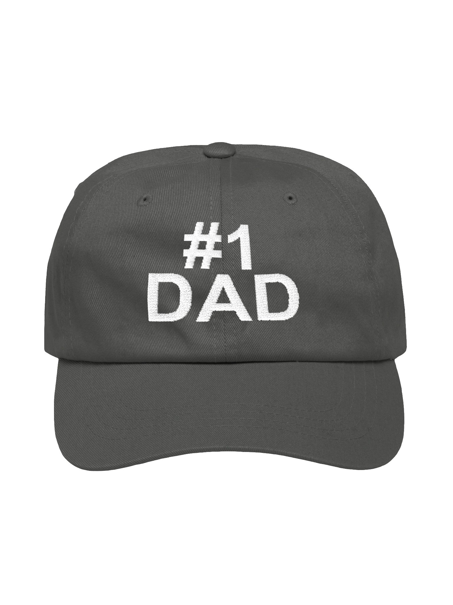 #1 Dad Grey Embroidered Hat product image (1)