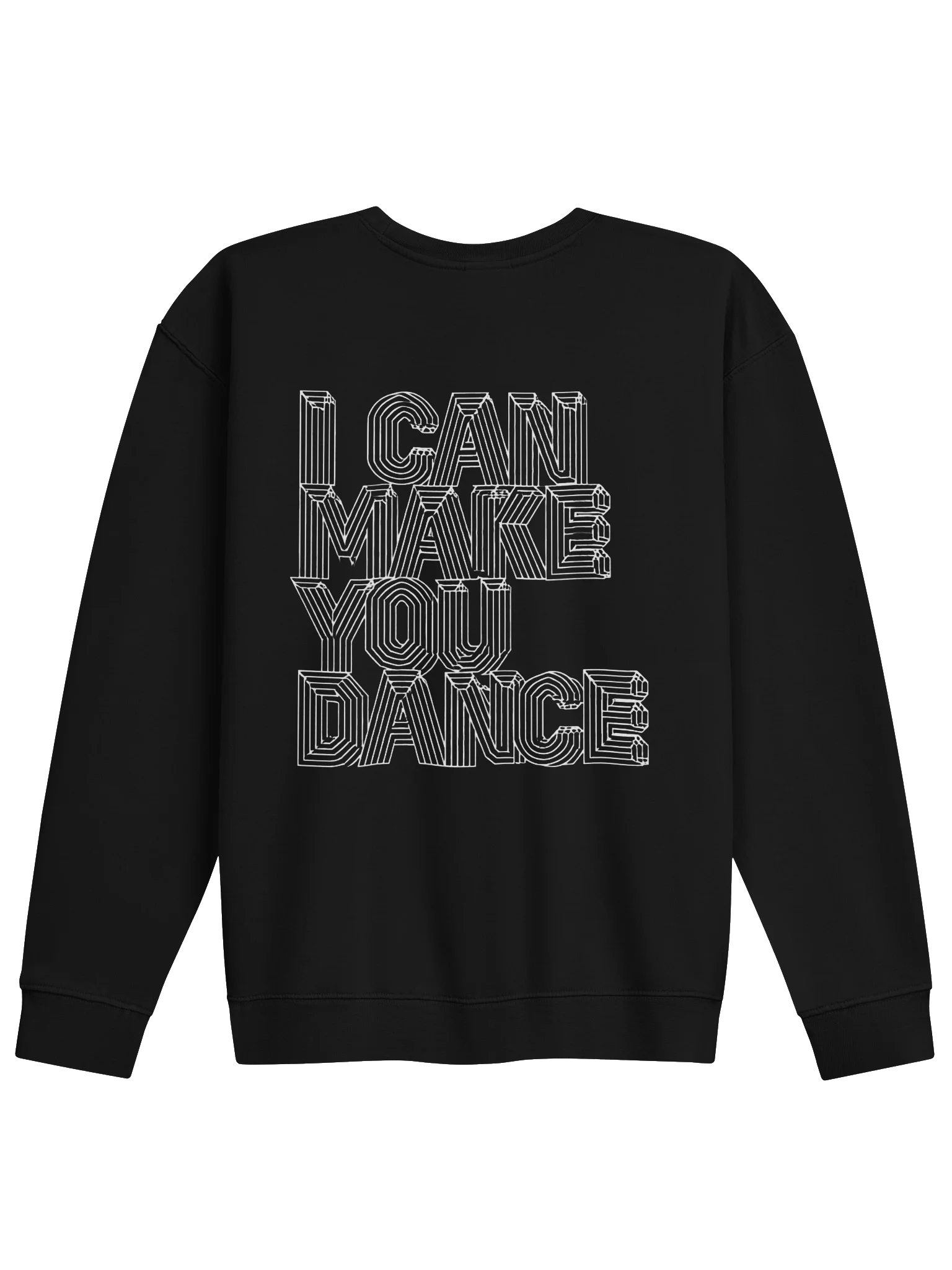 LABEL LOGO W/ I CAN MAKE YOU DANCE ON BACK (Unisex Garment-Dyed Fleece Crewneck Sweatshirt) product image (6)