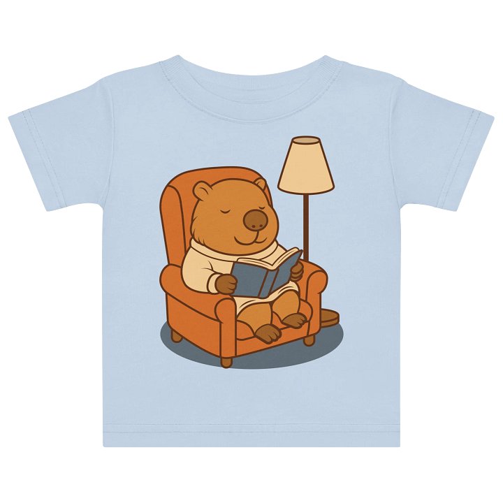 Cozy CapyBaby Reading a Book Baby Shirt product image (1)