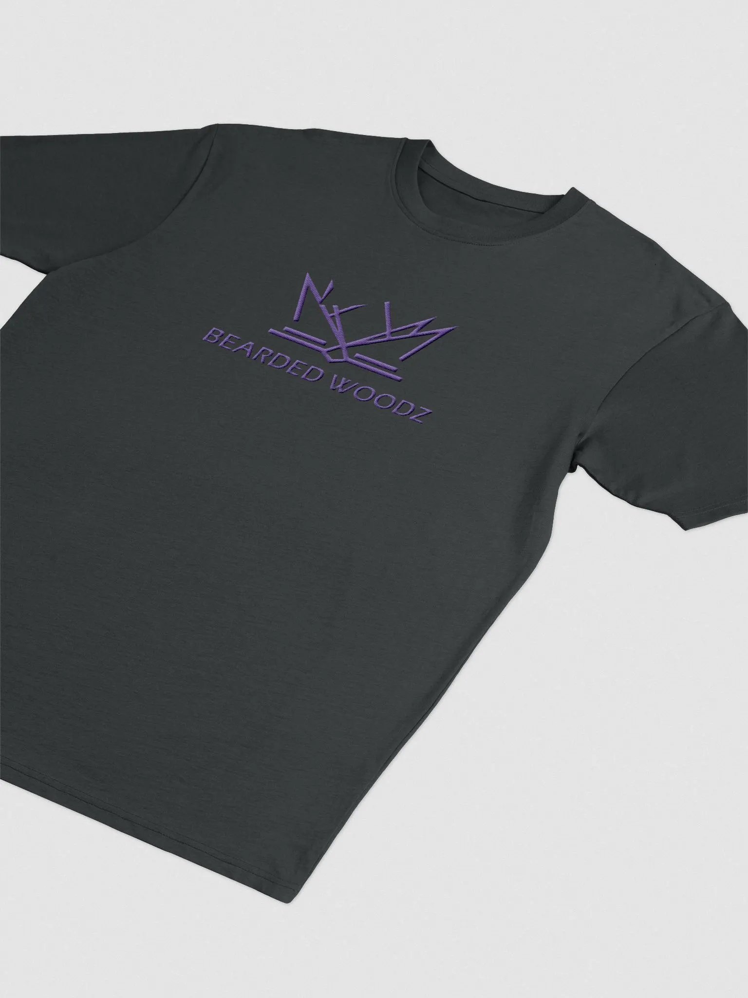 Men's Classic Bearded Woodz T-Shirt (Purple Embroidery) product image (2)