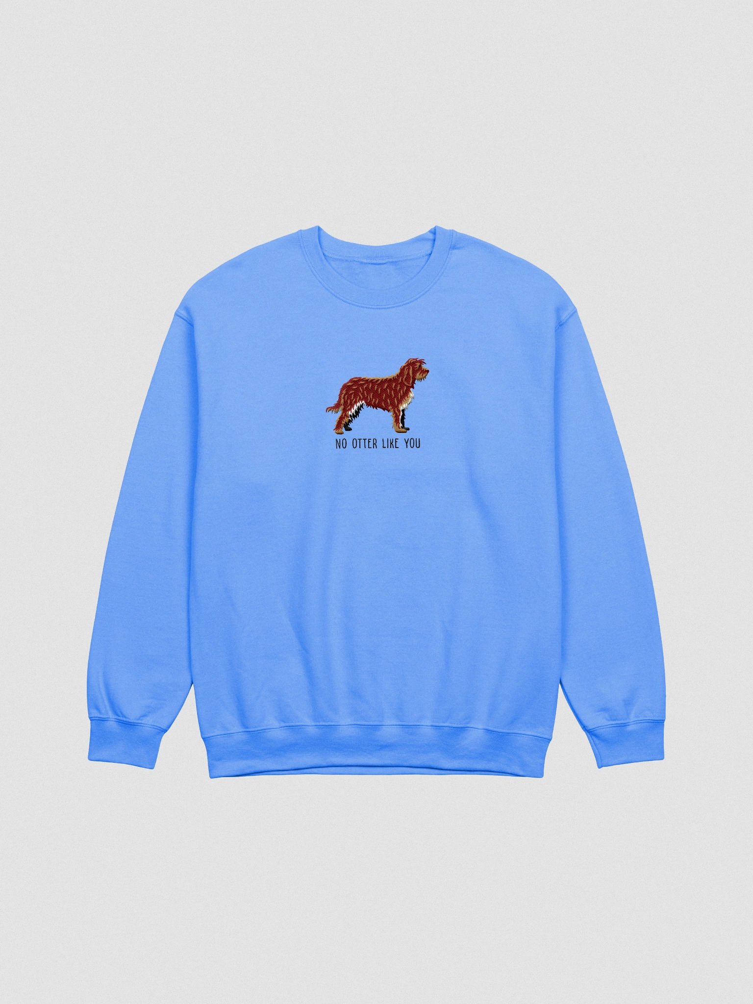 No Otter Like You Sweatshirt (Embroidered) of an Otterhound(Chocolate) product image (4)