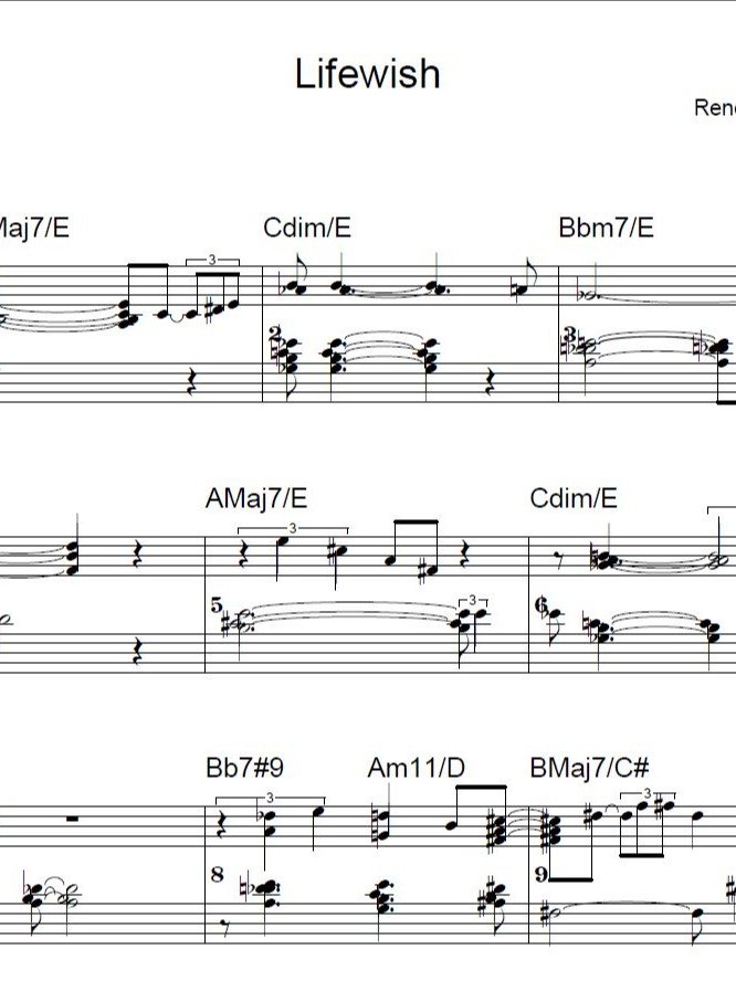 Lifewish - ModJazz - Piano sheet music product image (1)