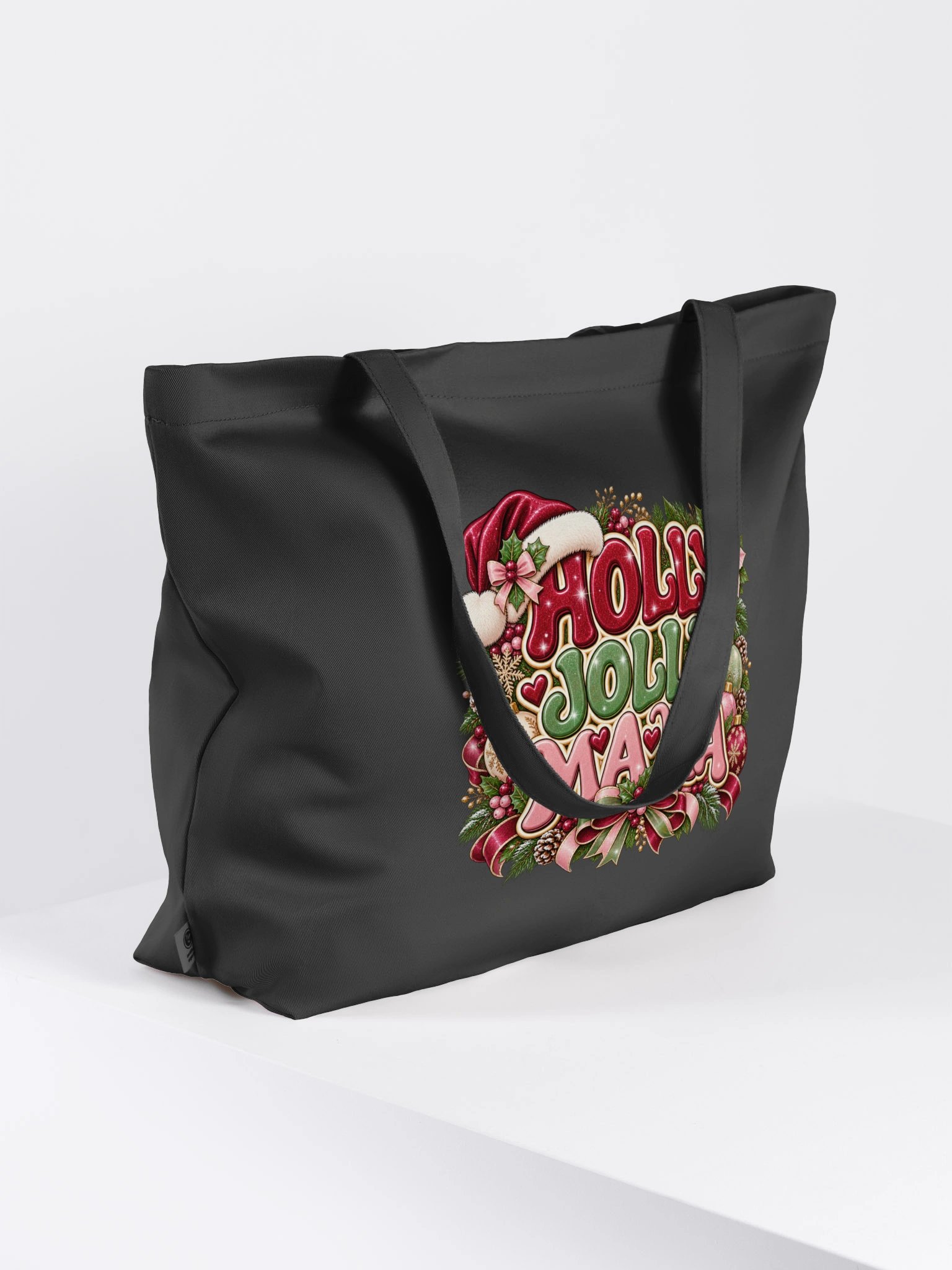 Holly Jolly Mama – Festive Christmas Tote Bag product image (4)