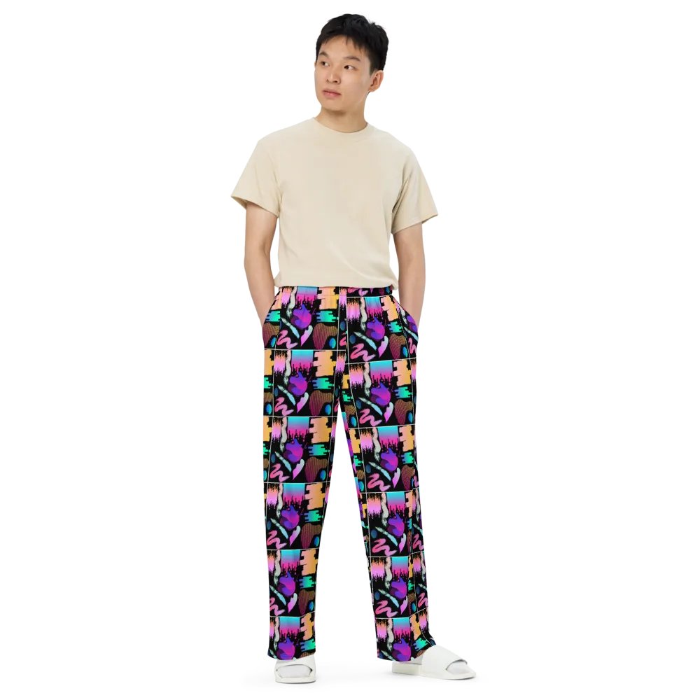 90's Pattern Unisex Wide Leg Pants | 90's Pattern Pants | 1990s Pattern product image (6)