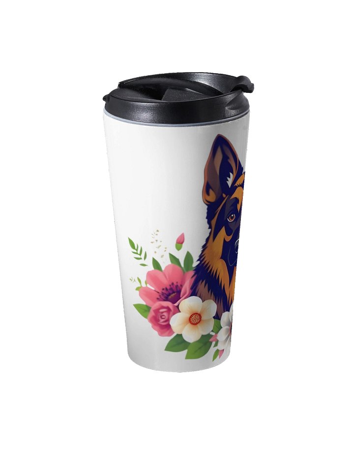 Floral German Shepherd Travel Mug product image (2)