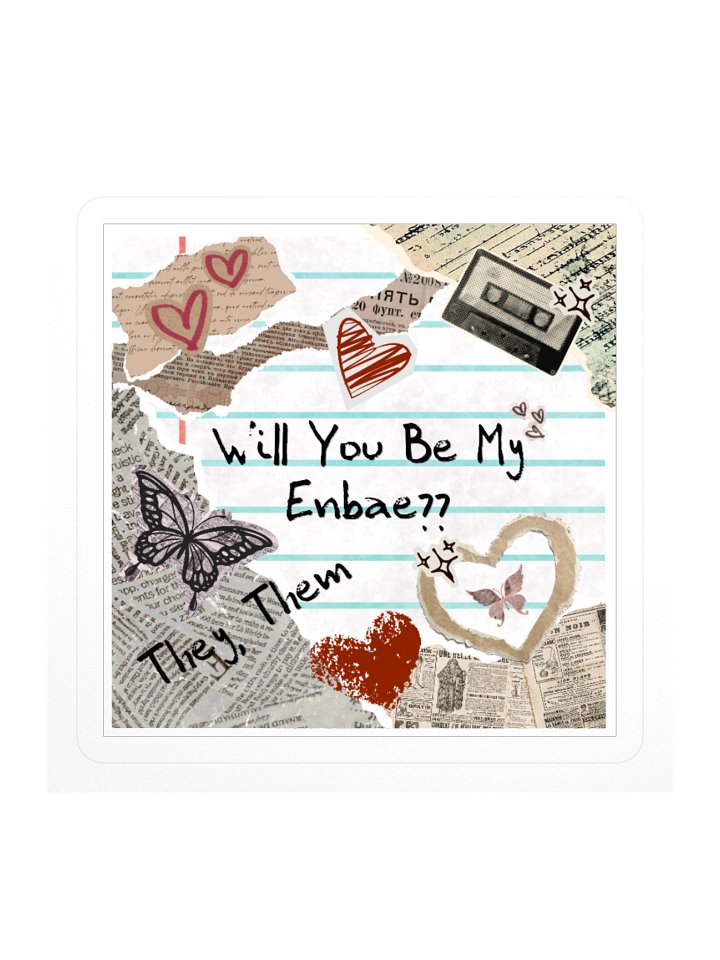Will You Be My Enbae? Square Sticker product image (1)