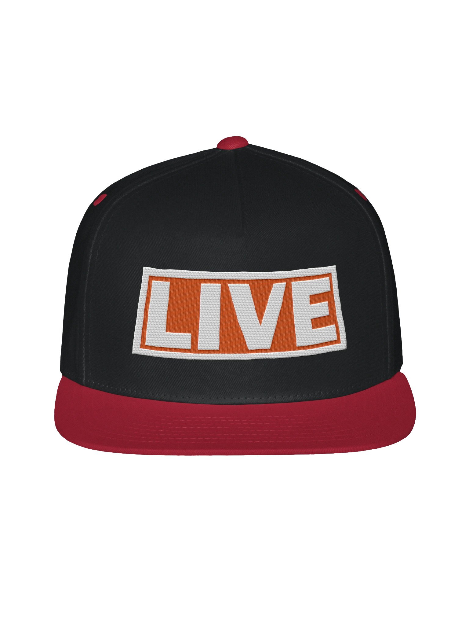 BlaakBrand LIVE Action Flat Brim Snapback - Black with Red product image (1)