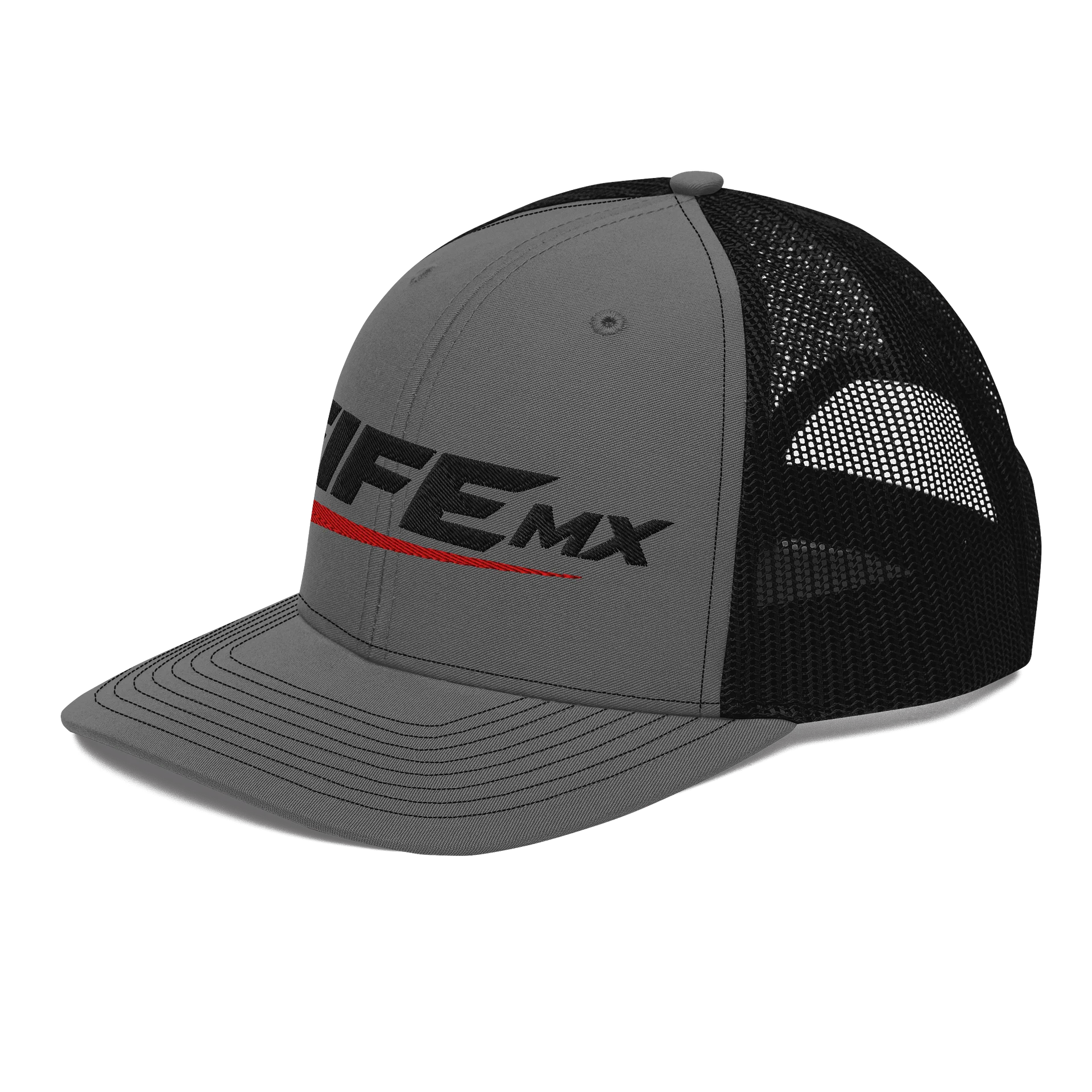 FifeMX Stitch Trucker Hat – Black Logo product image (8)