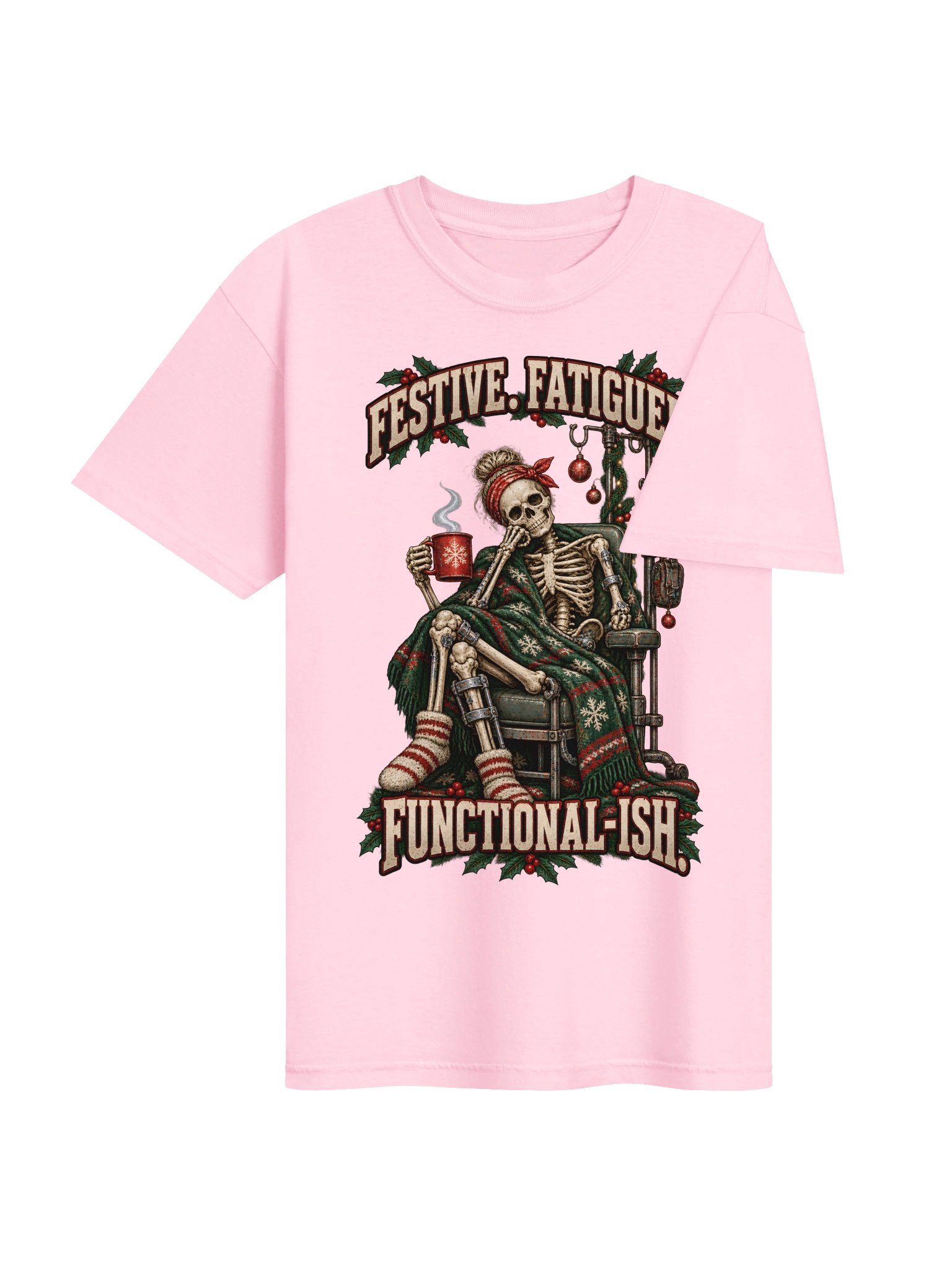 Funny Christmas Shirt — Festive, Fatigued & Functional-Ish | Broken Sleigh™ product image (5)