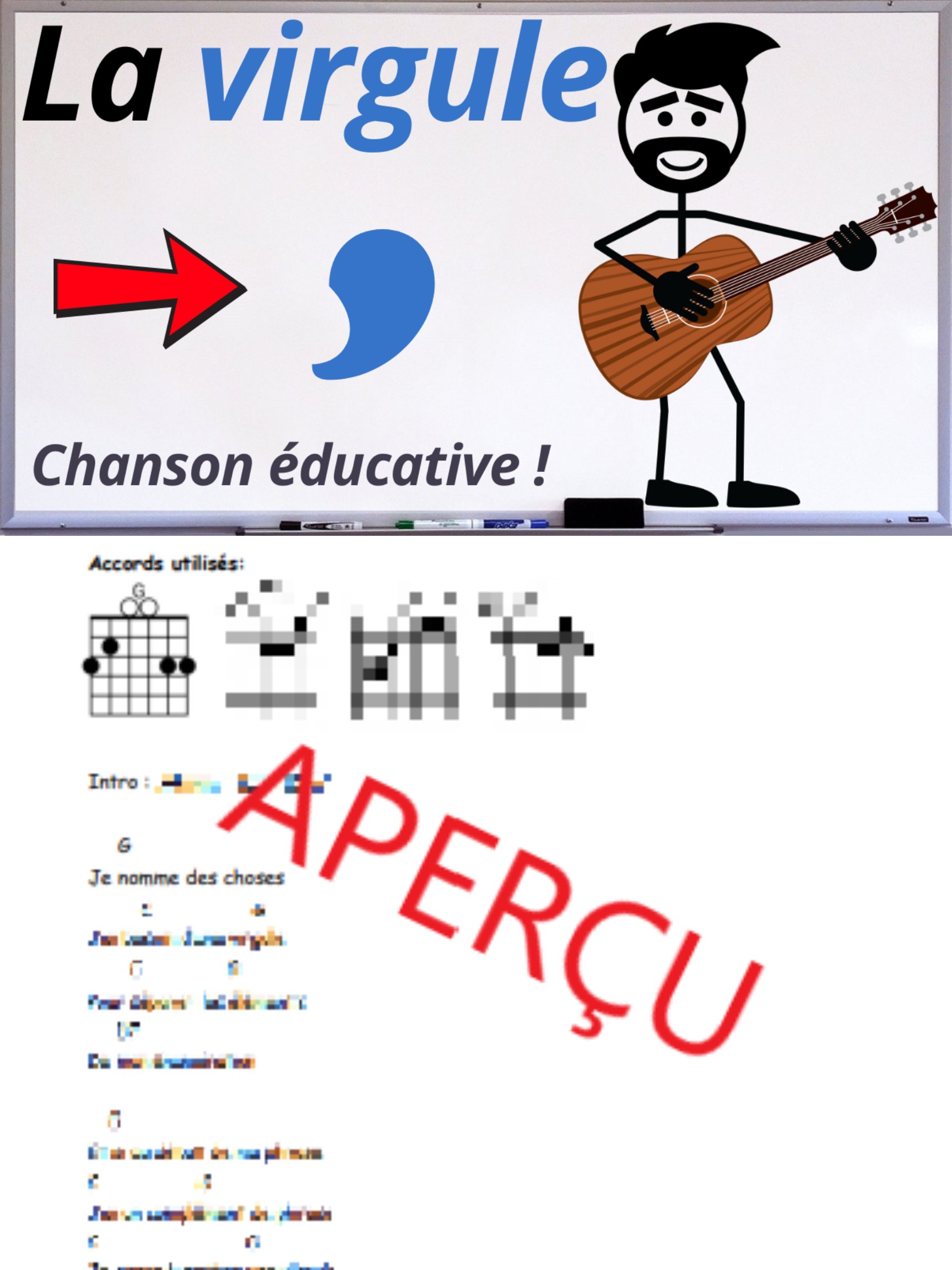 La virgule - Accords de guitare product image (1)