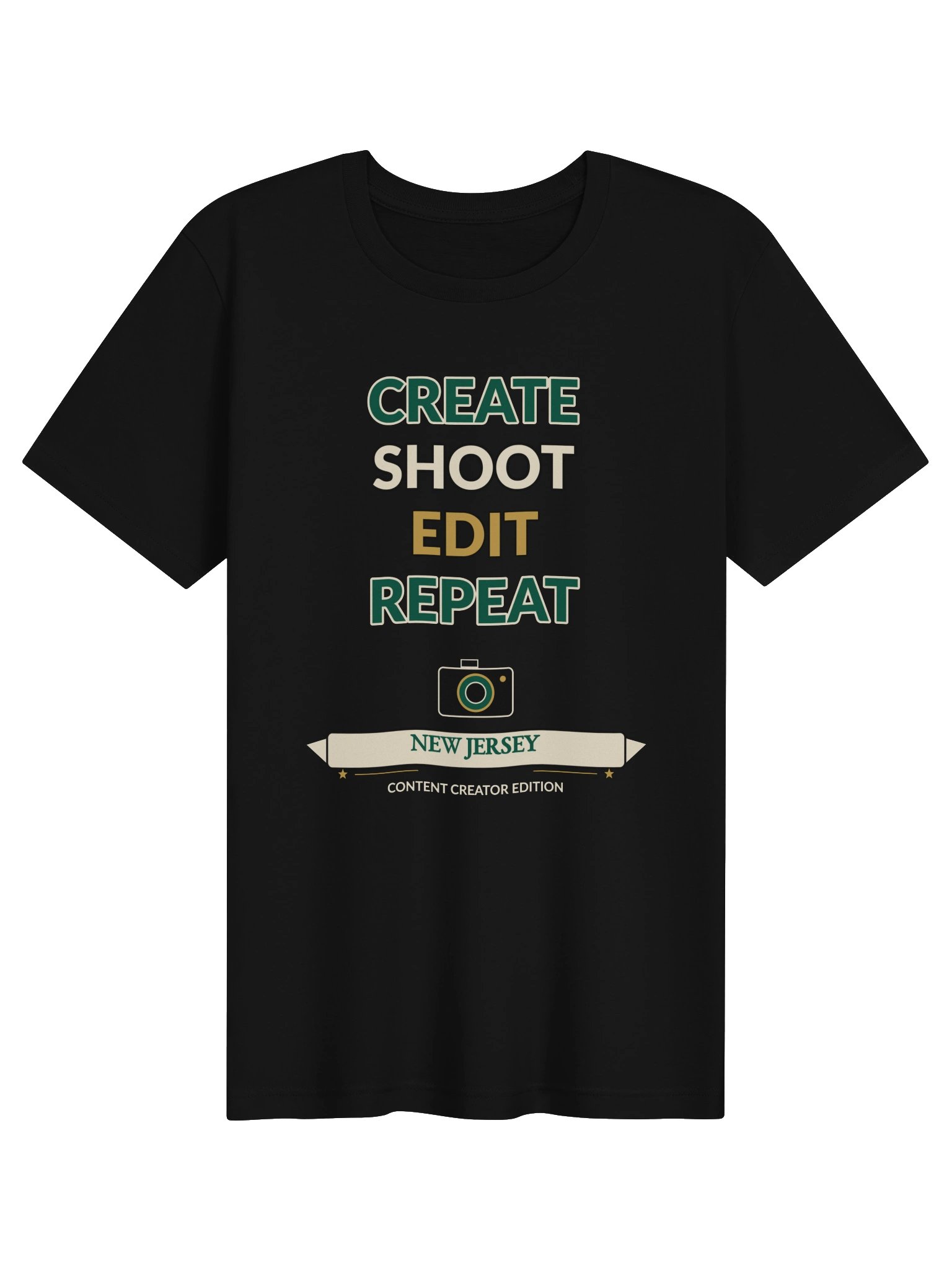 Create Shoot Edit Repeat New Jersey T-Shirt product image (1)