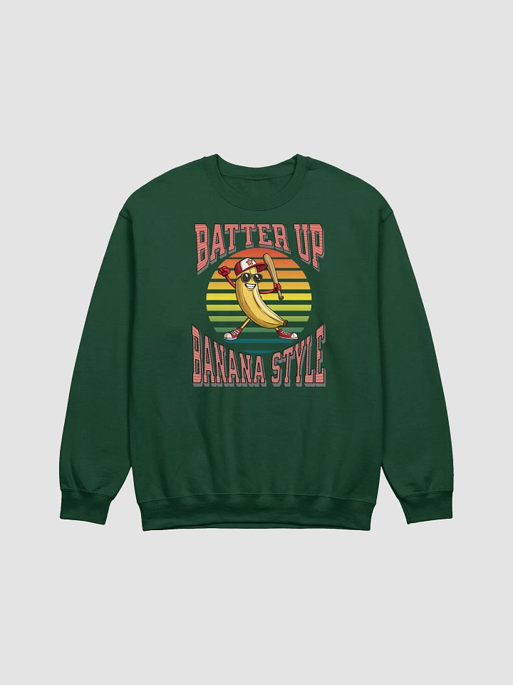 Batter Up Banana Style Baseball Crewneck Sweatshirt product image (1)