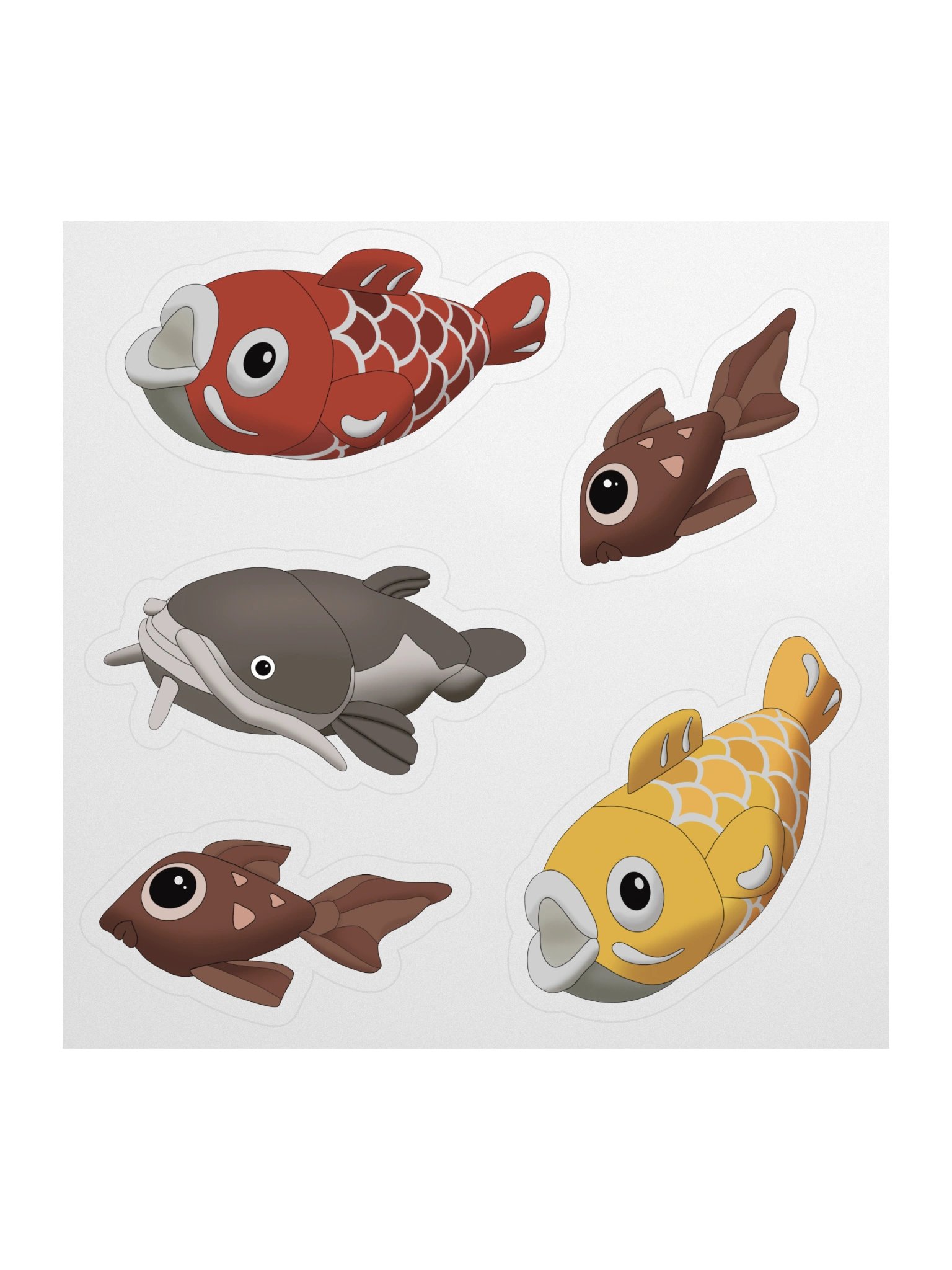 Fish Plushies stickers - Palia-inspired | Emcia90