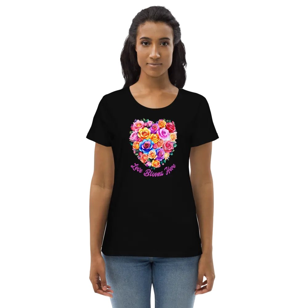 Blossoming Romance: Love Blooms Here Women's Fitted Tee product image (2)