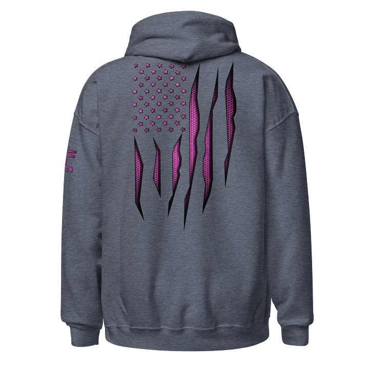 Pink Carbon Onyx American Flag Hoodie product image (7)