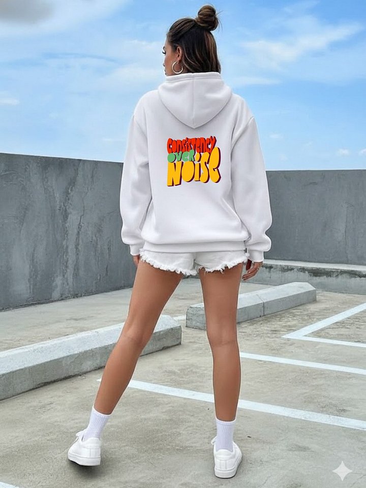 Vibrant Consistency Over Noise Hoodie product image (6)