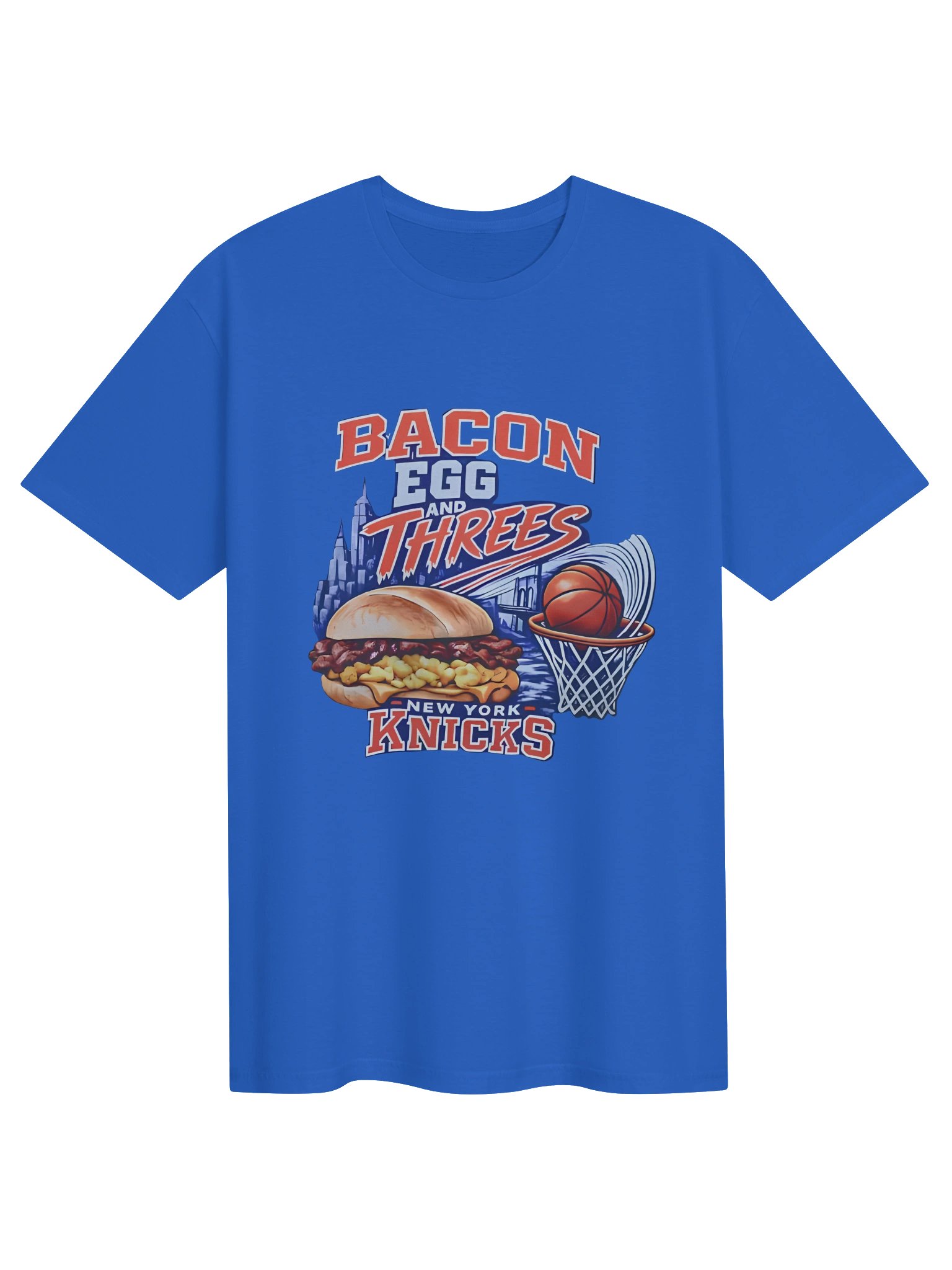 Bacon Egg and Threes New York Knicks Shirt product image (1)