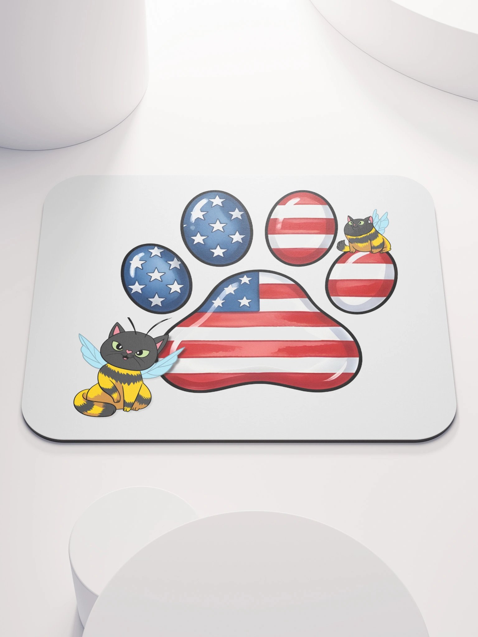 Patriotic Cat Paw Mousepad product image (1)