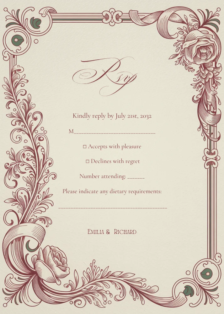 Anne Elliot Quiet Romance Regency Wedding Invitation Suite | Instant Download product image (4)
