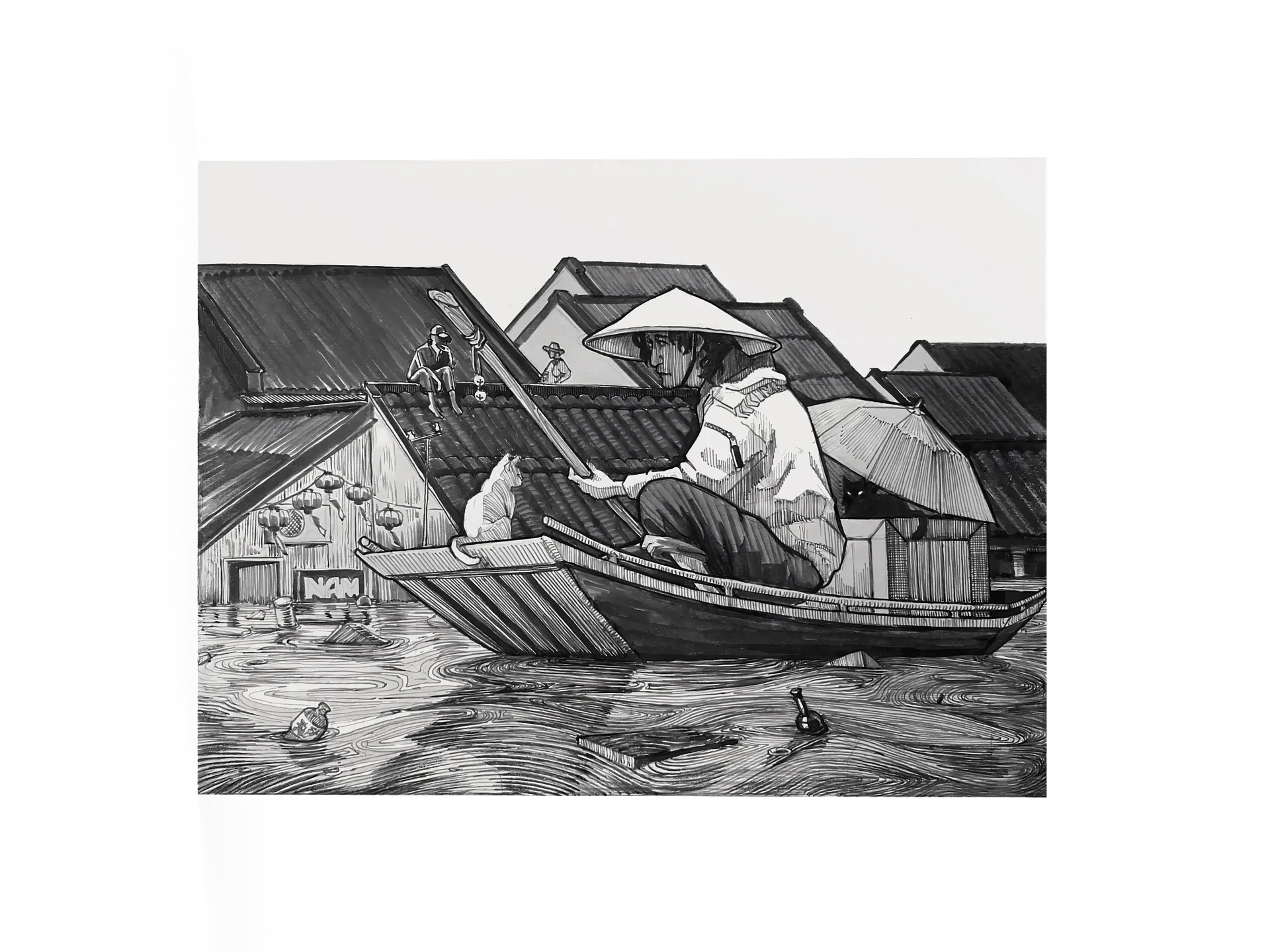 Inktober art. “Rescue" (Poster) product image (3)