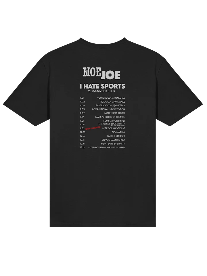 MoeJoe "I Hate Sports" 2025 Tour shirt product image (1)