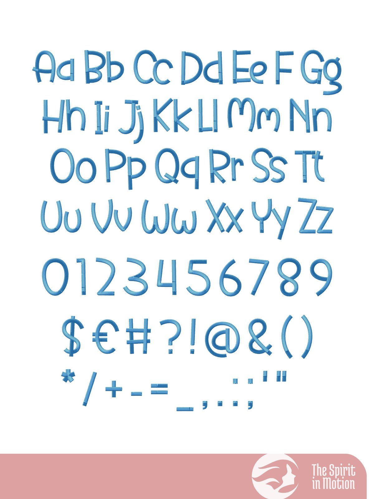 Cute Umbrella Machine Embroidery Font | PES, BX, DST product image (3)