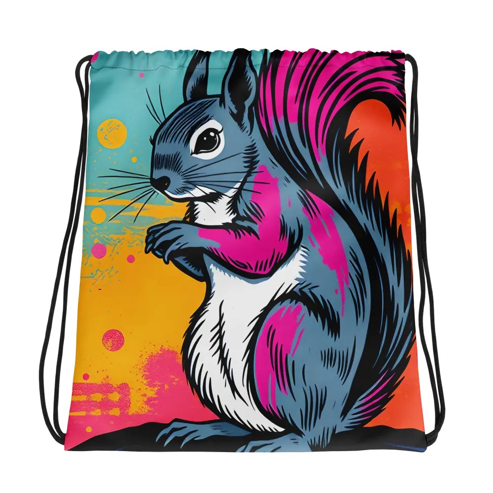 Vibrant Squirrel All-Over Drawstring Bag product image (1)