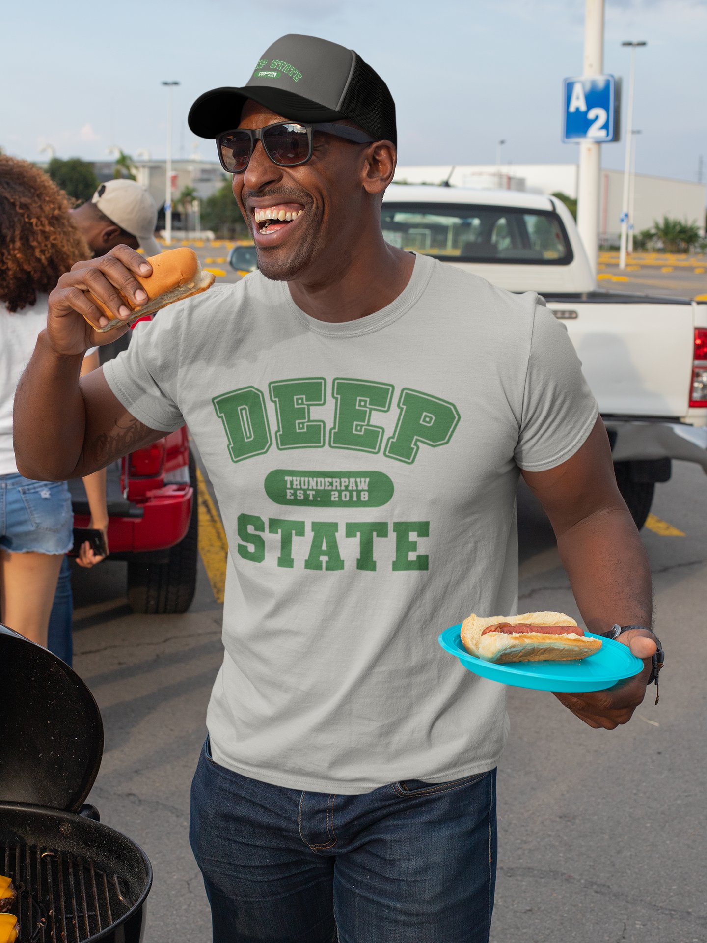 Deep State Embroidered Trucker Hat product image (2)